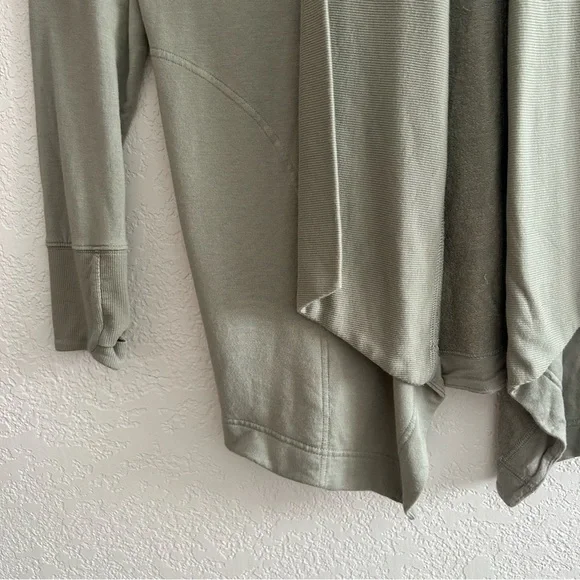 Athleta Nirvana Pranayama Minimalistic Mint Green Wrap Tencel Modal Cardigan - Picture 8 of 13